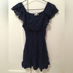 Navy Streetwear Society lace cute comfy dress women small casual wear party
